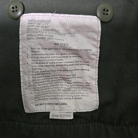 Official Band Merch: Pantera CFH Military Field Jacket (S) (Olive) Discontinued